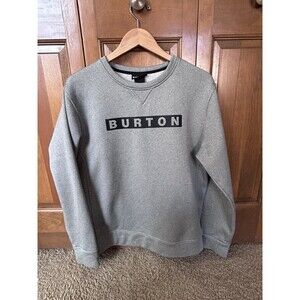 Burton Snowboards Sweatshirt Mens Small Pullover Crewneck Grey